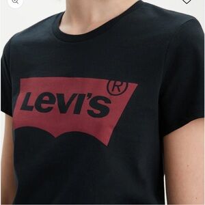 Levi's Black Tee with Red Logo